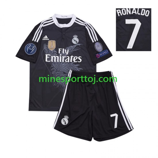 Real Madrid Cristiano Ronaldo 7 2014 Børne Retro Tredje Fodboldtrøje Lange Ærmer