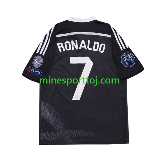 Real Madrid Cristiano Ronaldo 7 2014 Børne Retro Tredje Fodboldtrøje Lange Ærmer