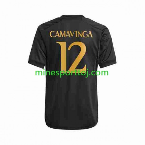 Real Madrid Eduardo Camavinga 12 Herre Tredje Fodboldtrøje 2023-2024 Lange Ærmer