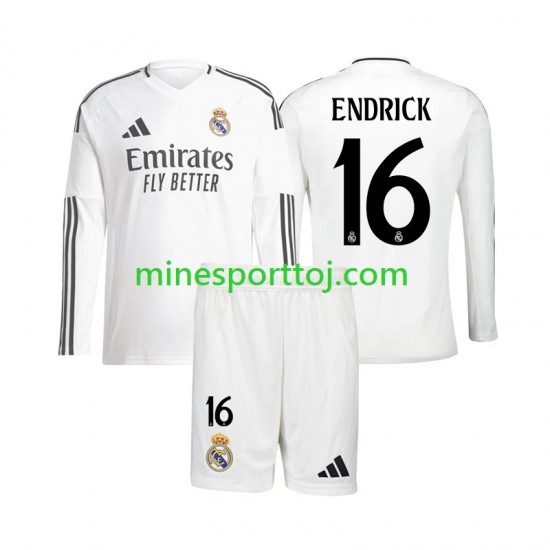 Real Madrid Endrick 16 Børne Hjemmebane Fodboldtrøje 2024-2025 med Korte Ærmer