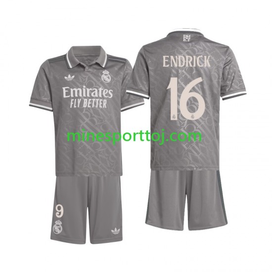 Real Madrid Endrick 16 Børne Tredje Fodboldtrøje 2024-2025 Lange Ærmer