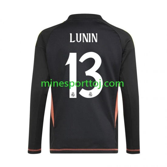 Real Madrid Målmand Andriy Lunin 13 Herre Udebane Blå Fodboldtrøje 2024-2025 med Korte Ærmer