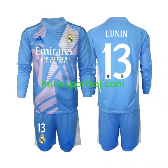 Real Madrid Målmand Andriy Lunin 13 Børne Hjemmebane Fodboldtrøje 2024-2025 med Korte Ærmer
