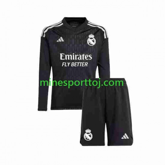 Real Madrid Målmand Børne Udebane Fodboldtrøje 2023-2024 med Korte Ærmer