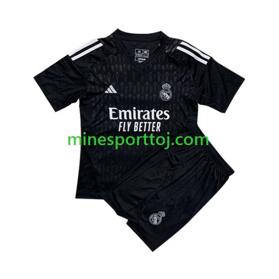 Real Madrid Målmand Børne Udebane Fodboldtrøje 2023-2024 Lange Ærmer