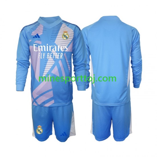Real Madrid Målmand Børne Hjemmebane Fodboldtrøje 2024-2025 med Korte Ærmer