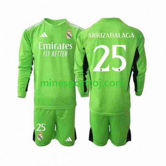 Real Madrid Målmand Kepa Arrizabalaga 25 Børne Hjemmebane Fodboldtrøje 2023-2024 med Korte Ærmer