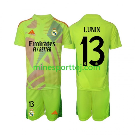 Real Madrid Målmand Lunin 13 Børne Fjerde Fodboldtrøje 2024-2025 Lange Ærmer