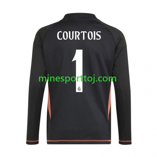 Real Madrid Målmand Thibaut Courtois 1 Herre Udebane Fodboldtrøje 2024-2025 Lange Ærmer