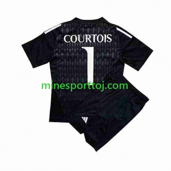 Real Madrid Målmand Thibaut Courtois 1 Børne Udebane Fodboldtrøje 2023-2024 Lange Ærmer