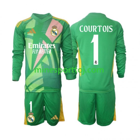 Real Madrid Målmand Thibaut Courtois 1 Børne Tredje Fodboldtrøje 2024-2025 med Korte Ærmer