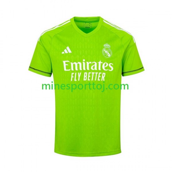 Real Madrid Målmand Thibaut Courtois 1 Herre Hjemmebane Fodboldtrøje 2023-2024 Lange Ærmer
