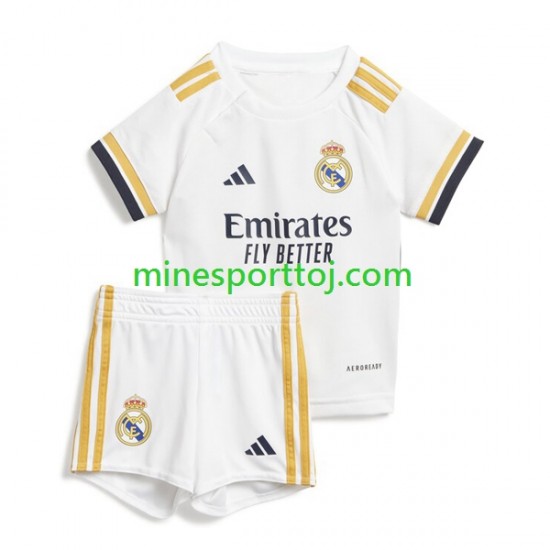 Real Madrid Børne Hjemmebane Fodboldtrøje 2023-2024 Lange Ærmer
