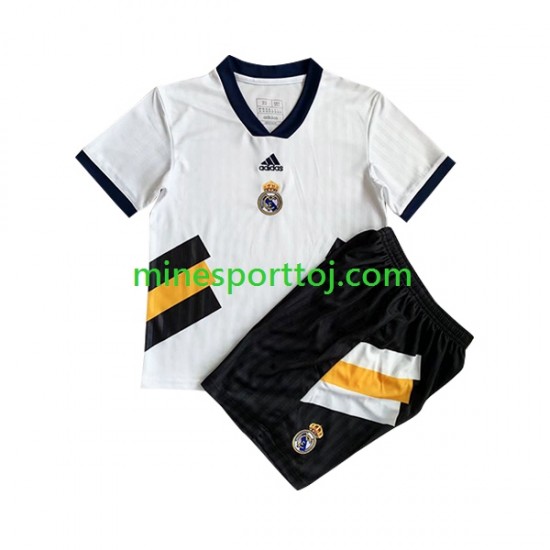 Real Madrid Icon Børne Retro Hjemmebane Fodboldtrøje 2022-2023 Lange Ærmer
