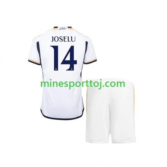 Real Madrid JOSELU 14 Børne Hjemmebane Fodboldtrøje 2023-2024 Lange Ærmer
