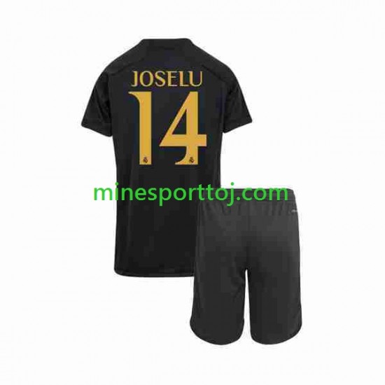 Real Madrid Joselu 14 Børne Tredje Fodboldtrøje 2023-2024 Lange Ærmer
