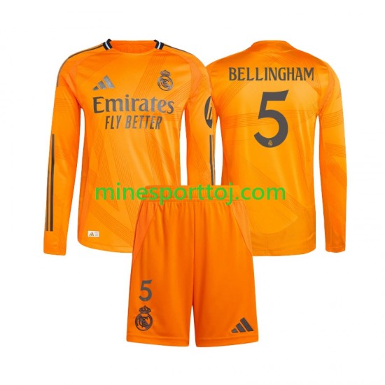 Real Madrid Jude Bellingham 5 Børne Udebane Fodboldtrøje 2024-2025 med Korte Ærmer