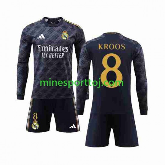 Real Madrid Kroos 8 Børne Udebane Fodboldtrøje 2023-2024 med Korte Ærmer
