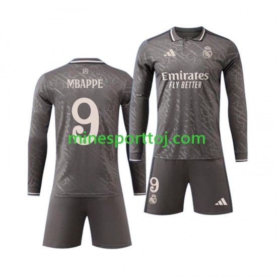 Real Madrid Kylian Mbappe 9 Børne Tredje Fodboldtrøje 2024-2025 med Korte Ærmer