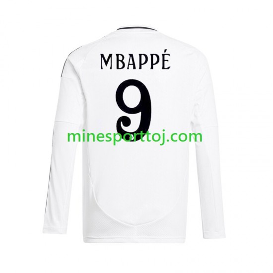 Real Madrid Kylian Mbappe 9 Herre Hjemmebane Hvid Fodboldtrøje 2024-2025 med Korte Ærmer Real Madrid Kylian Mbappe 9 Herre Hjemmebane Hvid Fodboldtrøje 2024-2025 med Korte Ærmer