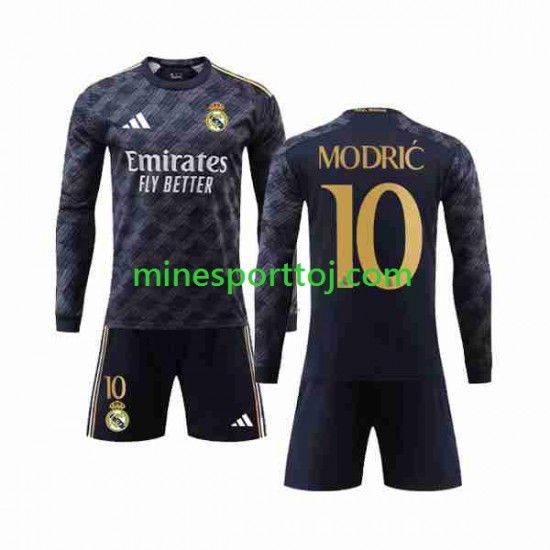 Real Madrid Luka Modric 10 Børne Udebane Fodboldtrøje 2023-2024 med Korte Ærmer