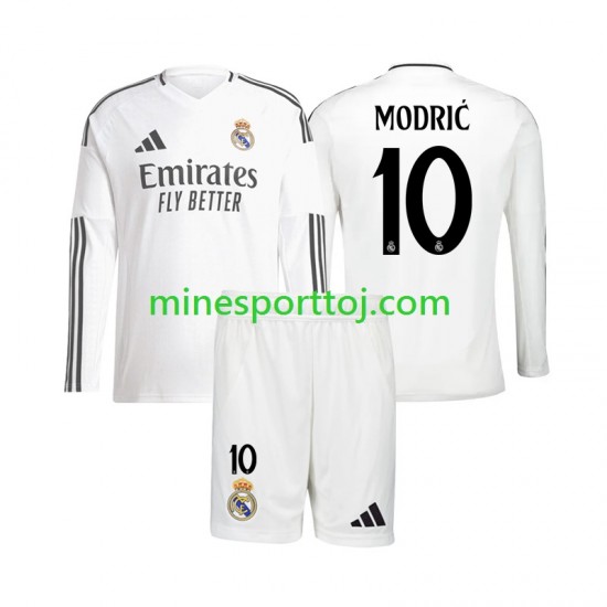 Real Madrid Luka Modric 10 Børne Hjemmebane Fodboldtrøje 2024-2025 med Korte Ærmer