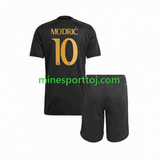 Real Madrid Luka Modric 10 Børne Tredje Fodboldtrøje 2023-2024 Lange Ærmer