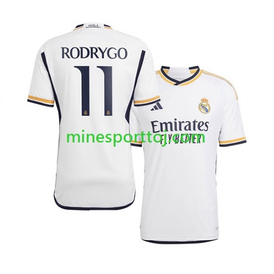 Real Madrid Rodrygo Goes 11 Herre Hjemmebane Fodboldtrøje 2023-2024 Lange Ærmer
