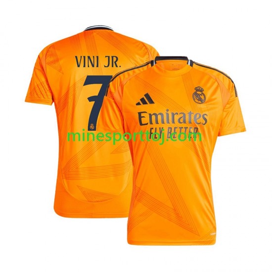 Real Madrid VINI JR 7 Herre Udebane Fodboldtrøje 2024-2025 Lange Ærmer Real Madrid VINI JR 7 Herre Udebane Fodboldtrøje 2024-2025 Lange Ærmer