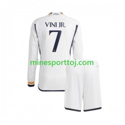 Real Madrid Vinicius Junior 7 Børne Hjemmebane Fodboldtrøje 2023-2024 med Korte Ærmer