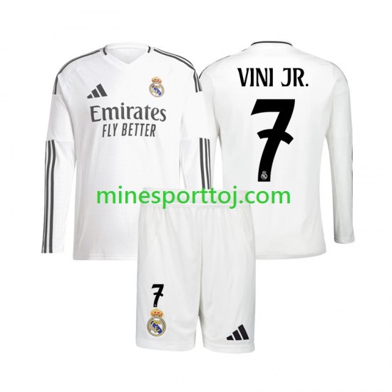 Real Madrid Vinicius Junior 7 Børne Hjemmebane Fodboldtrøje 2024-2025 med Korte Ærmer