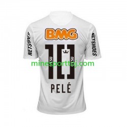Santos PELE 10 2011-2012 Herre Retro Hjemmebane Fodboldtrøje Lange Ærmer