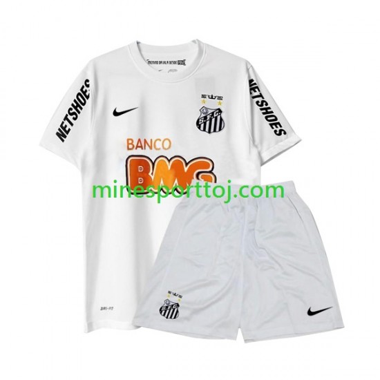 Santos 2011-2012 Børne Retro Hjemmebane Fodboldtrøje Lange Ærmer