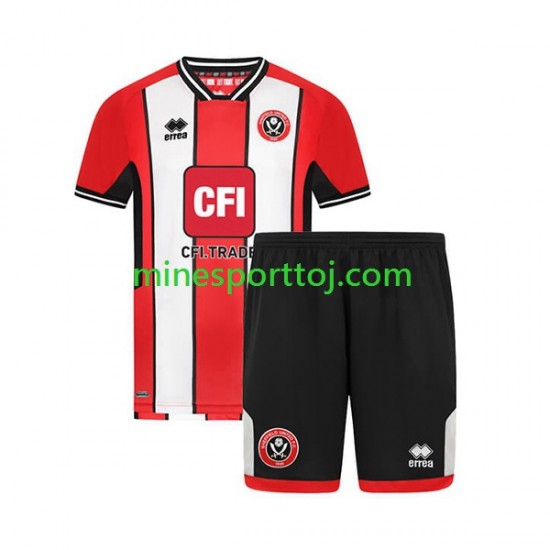 Sheffield United Børne Hjemmebane Fodboldtrøje 2023-2024 Lange Ærmer