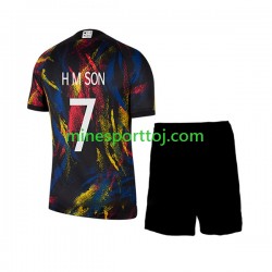 Sydkorea Son Heung-min 7 Børne Udebane Fodboldtrøje VM 2022 Lange Ærmer