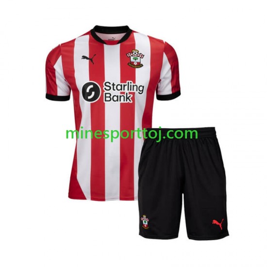 Southampton Børne Hjemmebane Fodboldtrøje 2024-2025 Lange Ærmer Southampton Børne Hjemmebane Fodboldtrøje 2024-2025 Lange Ærmer