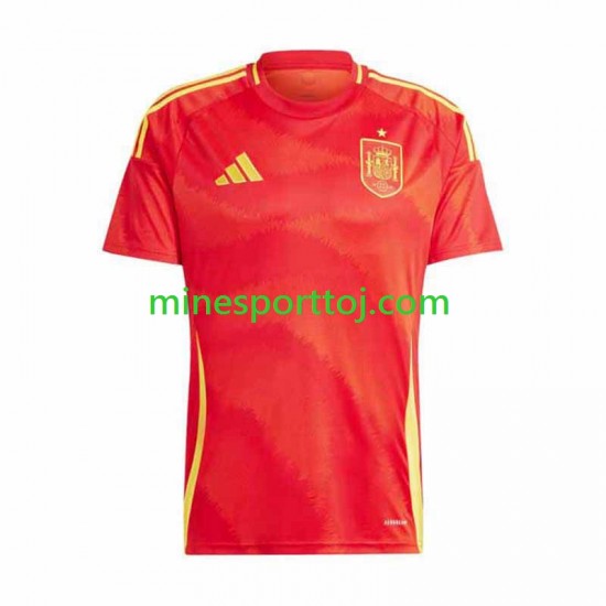 Spanien Euro 2024 Herre Hjemmebane Fodboldtrøje Lange Ærmer