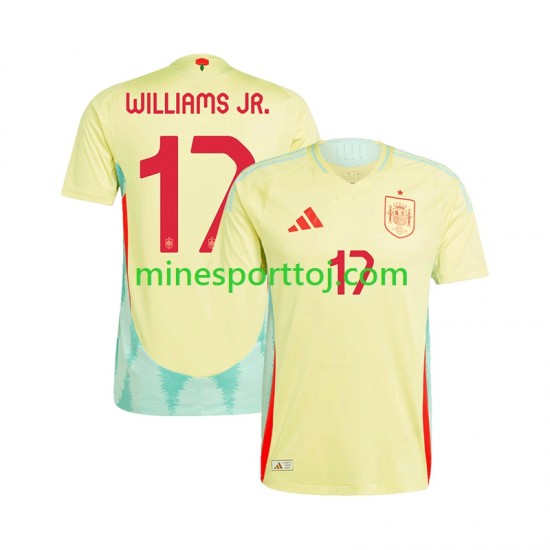 Spanien WILLIAMS JR 17 Euro 2024 Herre Udebane Fodboldtrøje Lange Ærmer