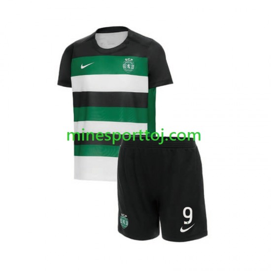 Sporting CP Gyokeres 9 Børne Hjemmebane Fodboldtrøje 2024-2025 Lange Ærmer