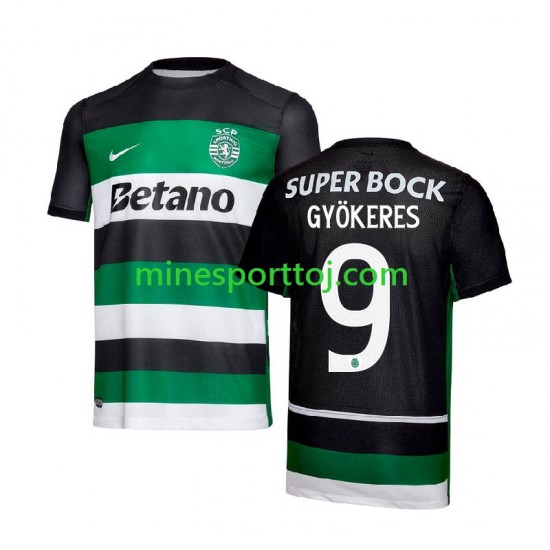 Sporting CP Gyokeres 9 Herre Hjemmebane Fodboldtrøje 2024-2025 Lange Ærmer