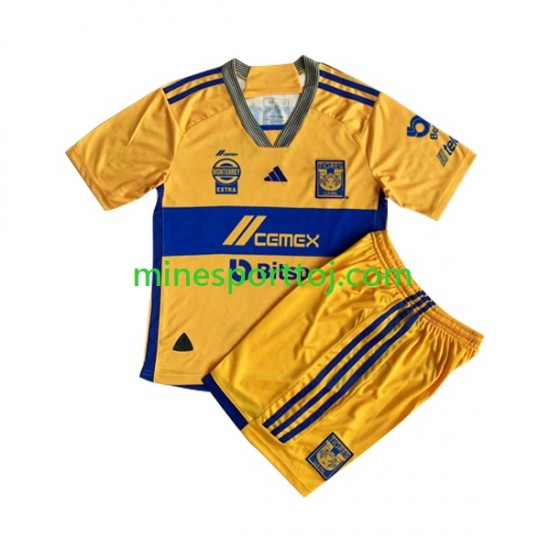Tigres UANL Børne Hjemmebane Fodboldtrøje 2023-2024 Lange Ærmer