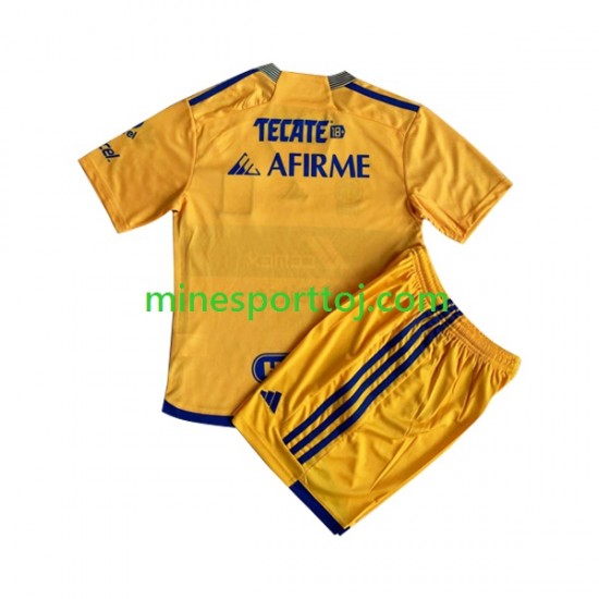 Tigres UANL Børne Hjemmebane Fodboldtrøje 2023-2024 Lange Ærmer