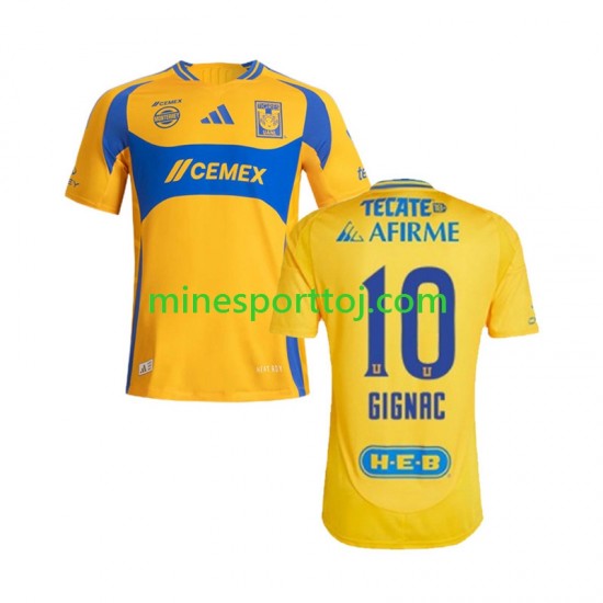 Tigres UANL Gignac 10 Herre Hjemmebane Fodboldtrøje 2024-2025 Lange Ærmer