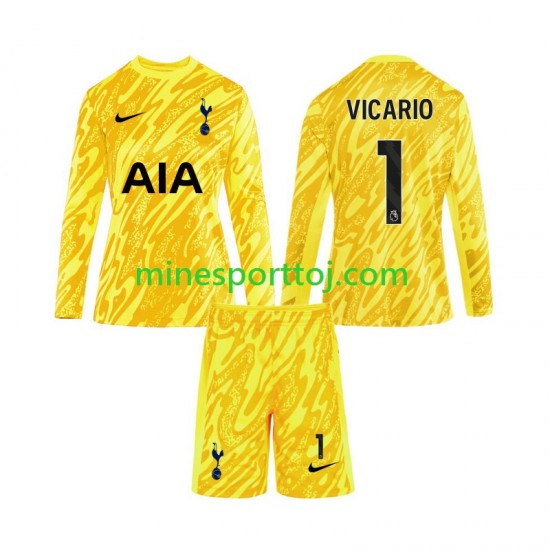 Tottenham Hotspur Målmand Vicario 1 Børne Hjemmebane Fodboldtrøje 2024-2025 med Korte Ærmer