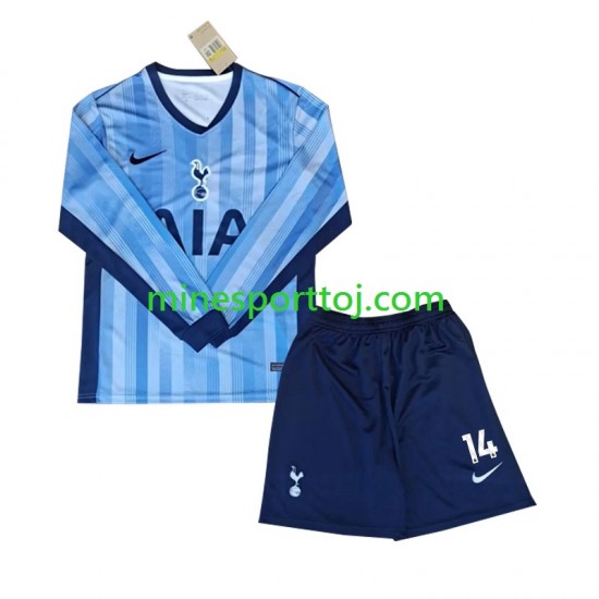 Tottenham Spurs Gray 14 Børne Udebane Fodboldtrøje 2024-2025 med Korte Ærmer