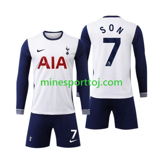 Tottenham Spurs Son 7 Børne Hjemmebane Fodboldtrøje 2024-2025 med Korte Ærmer