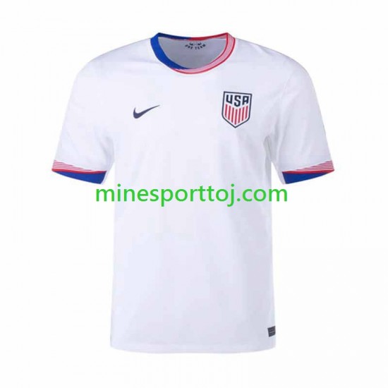 USA 2024 Herre Hjemmebane Fodboldtrøje Lange Ærmer USA 2024 Herre Hjemmebane Fodboldtrøje Lange Ærmer