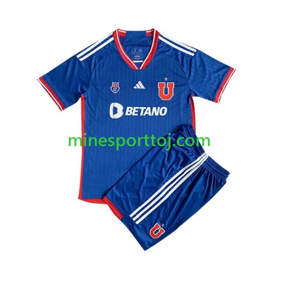 Universidad de Chile 2023 Børne Hjemmebane Fodboldtrøje Lange Ærmer