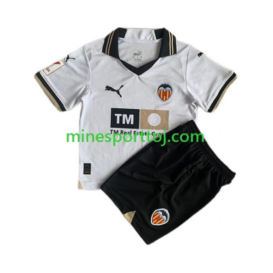 Valencia CF Børne Hjemmebane Fodboldtrøje 2023-2024 Lange Ærmer