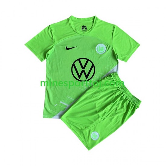 VfL Wolfsburg Børne Hjemmebane Fodboldtrøje 2023-2024 Lange Ærmer